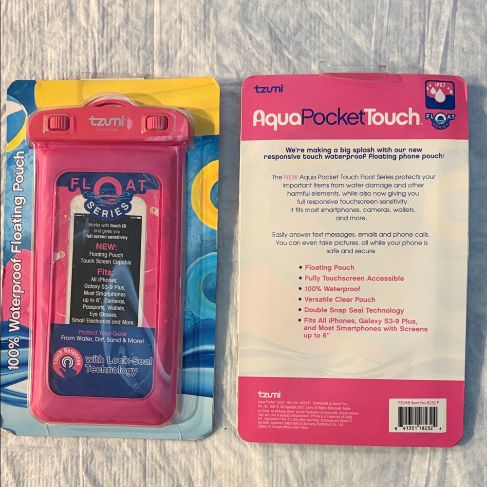Aqua Pocket Touch Waterproof Phone Pouch - Pink